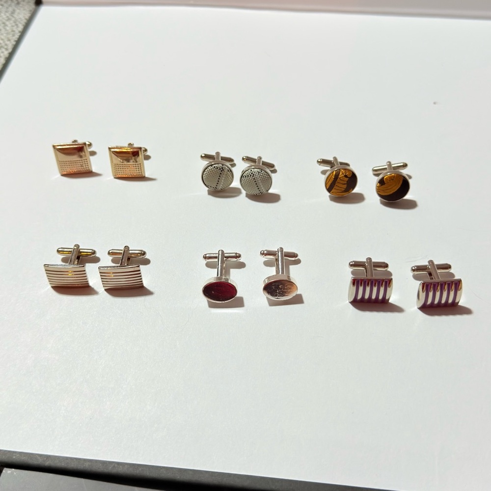 $10 6 pairs Silver and Gold Cufflinks